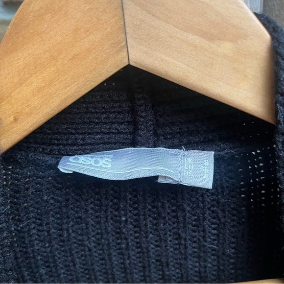 ASOS Oversized Black Knit Cardigan - Picture 2 of 3